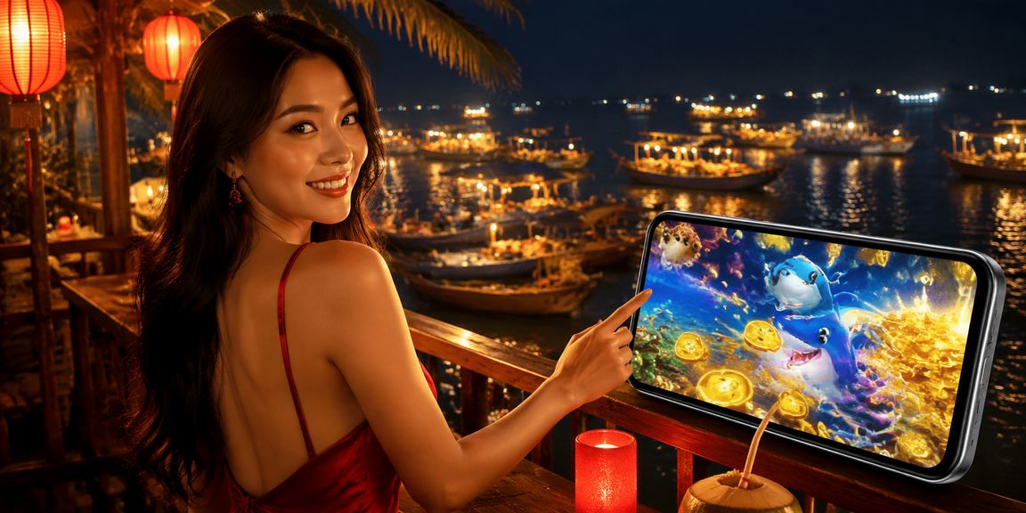Người chơi thư giãn với casino mobile trên bãi biển Phan Thiết